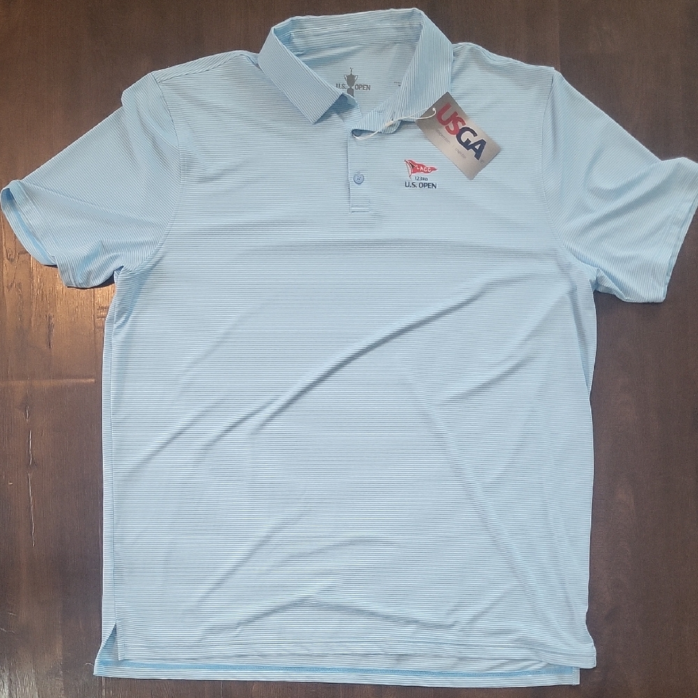 123rd US Open USGA LACC Blue Golf Performance Polo 2XL NWT